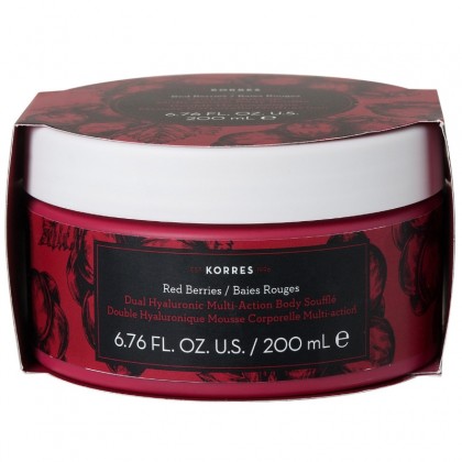  Korres Dual Hyaluronic Multi-Action Body Souffle Red Berries 200ml